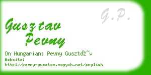 gusztav pevny business card